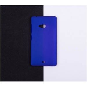 Пластиковый матовый непрозрачный чехол для Microsoft Lumia 540 Синий