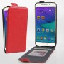 Чехол вертикальная книжка на силиконовой основе с отсеком для карт на магнитной защелке для Samsung Galaxy S6 Edge, цвет Красный