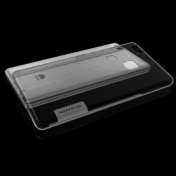 Силиконовый матовый полупрозрачный чехол с улучшенной защитой элементов корпуса (заглушки) для Huawei P9 Lite  Черный