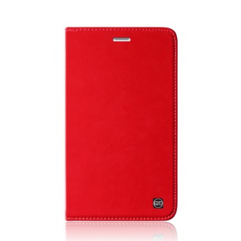 Винтажный кожаный чехол книжка подставка на транспарентной силиконовой основе для Huawei MediaPad T2 7.0 Pro Красный