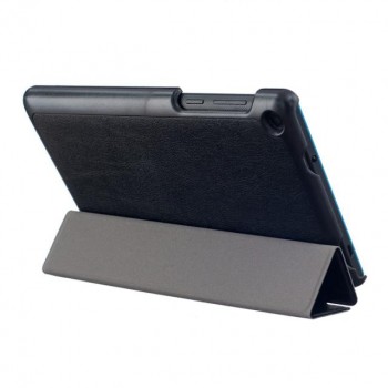 Сегментарный чехол книжка подставка на непрозрачной поликарбонатной основе для Lenovo Tab 3 7  Черный