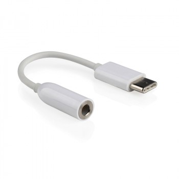 Аудиопереходник AUX-USB 3.1 type C 0.1м для подключения аналоговых 3.5мм наушников