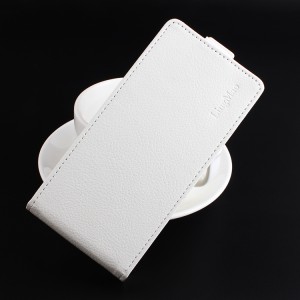 Чехол вертикальная книжка на силиконовой основе с отсеком для карт на магнитной защелке для Asus ZenFone 3 5.2 Белый