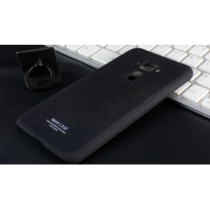 Пластиковый непрозрачный матовый чехол с повышенной шероховатостью для Asus ZenFone 3 5.2  Черный