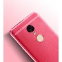 Силиконовый глянцевый непрозрачный чехол с текстурным покрытием Кожа для Xiaomi RedMi Note 4 , цвет Красный