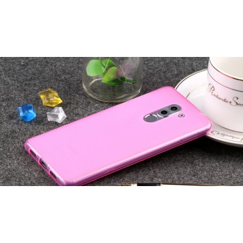 Силиконовый матовый полупрозрачный чехол для Huawei Honor 6X Розовый