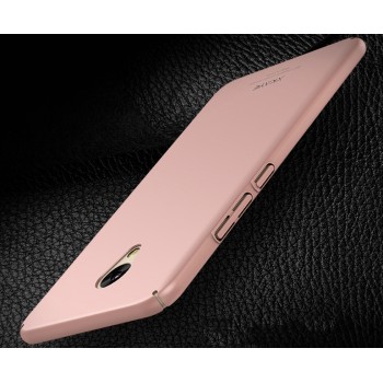 Пластиковый непрозрачный матовый чехол с улучшенной защитой элементов корпуса для Meizu M5 Note Розовый