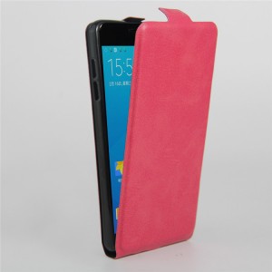 Чехол вертикальная книжка на силиконовой основе с отсеком для карт на магнитной защелке для Samsung Galaxy A5 Пурпурный