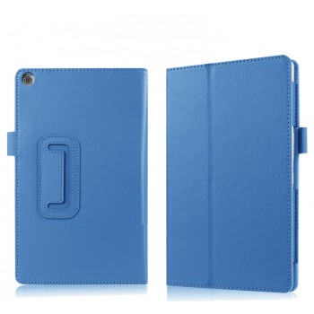 Чехол книжка подставка с рамочной защитой экрана и крепежом для стилуса для ASUS ZenPad 3S 10 Голубой