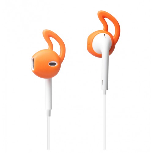 Антискользящие спортивные силиконовые накладки для наушников EarPods, цвет Оранжевый