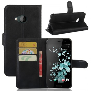 Чехол портмоне подставка для HTC U Play с магнитной защелкой и отделениями для карт