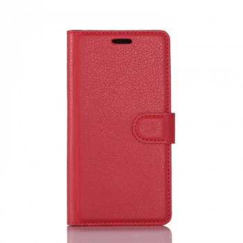 Чехол портмоне подставка для HTC U Play с магнитной защелкой и отделениями для карт Красный