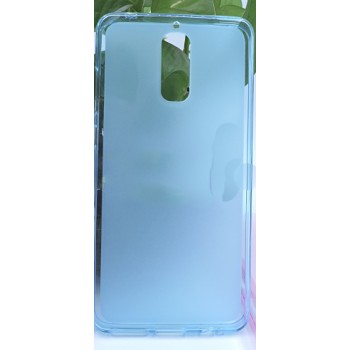 Силиконовый матовый полупрозрачный чехол для Huawei Mate 9 Pro Голубой