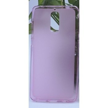 Силиконовый матовый полупрозрачный чехол для Huawei Mate 9 Pro Розовый