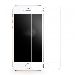 3D полноэкранное ультратонкое износоустойчивое сколостойкое олеофобное защитное стекло для Iphone 5/5s/5c/SE Белый