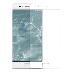 Полноэкранное ультратонкое износоустойчивое сколостойкое олеофобное защитное стекло-пленка для Huawei P10 Plus Белый