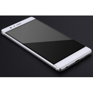 Полноэкранное ультратонкое износоустойчивое сколостойкое олеофобное защитное стекло-пленка для Huawei P9 Plus Белый
