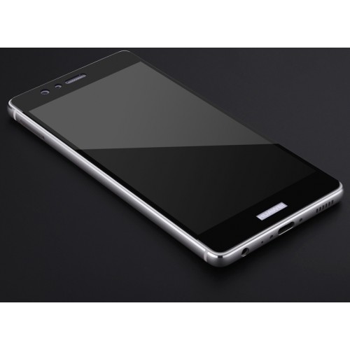 Полноэкранное ультратонкое износоустойчивое сколостойкое олеофобное защитное стекло-пленка для Huawei P9 Plus, цвет Черный