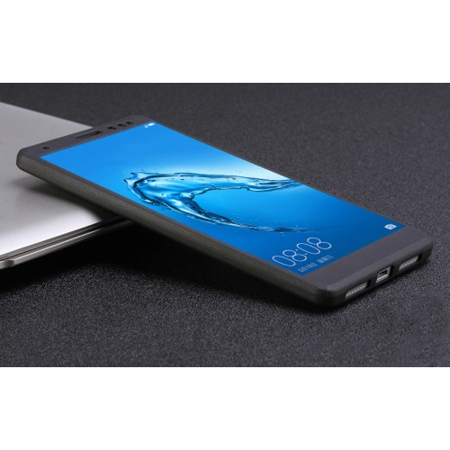 Пластиковый непрозрачный матовый металлик чехол с улучшенной защитой элементов корпуса для Huawei Honor 6C, цвет Черный