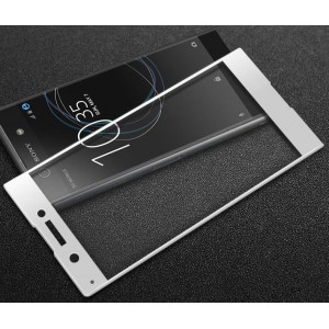 3D полноэкранное ультратонкое износоустойчивое сколостойкое олеофобное защитное стекло для Sony Xperia XA1 Белый