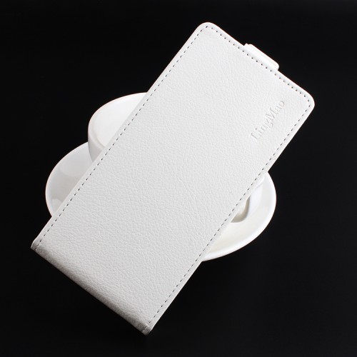 Чехол вертикальная книжка на силиконовой основе с отсеком для карт на магнитной защелке для Xiaomi RedMi Note 4X, цвет Белый