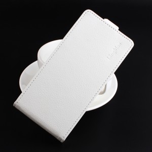 Чехол вертикальная книжка на силиконовой основе с отсеком для карт на магнитной защелке для ASUS ZenFone 3 Max ZC553KL  Белый