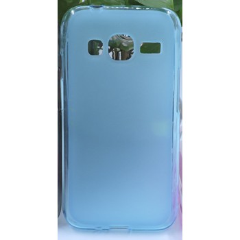 Силиконовый матовый полупрозрачный чехол с нескользящим софт-тач покрытием для Samsung Galaxy J1 mini Prime (2016) Голубой