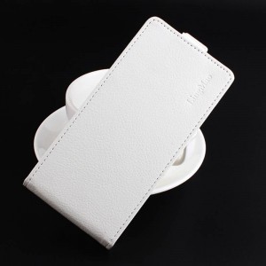Чехол вертикальная книжка на силиконовой основе с отсеком для карт на магнитной защелке для Xiaomi RedMi 3 Белый