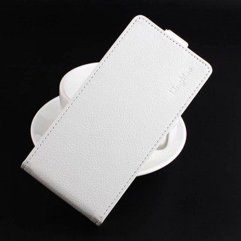 Чехол вертикальная книжка с отсеком для карт на магнитной защелке для Sony Xperia Z Белый