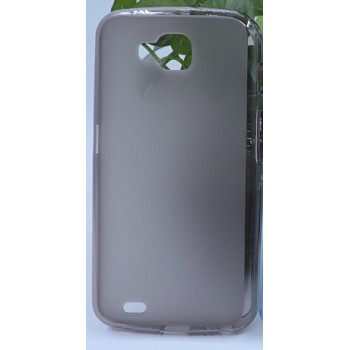 Силиконовый матовый полупрозрачный чехол для LG X Venture  Серый
