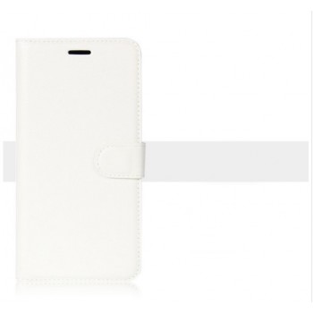 Чехол портмоне подставка на силиконовой основе на магнитной защелке для Motorola Moto E4 Plus  Белый