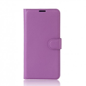 Чехол портмоне подставка на силиконовой основе на магнитной защелке для Alcatel A3  Фиолетовый