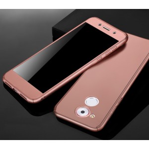 Двухкомпонентный пластиковый непрозрачный матовый чехол с улучшенной защитой элементов корпуса для Huawei Honor 6A  Розовый
