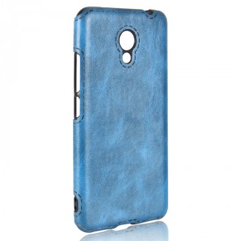 Силиконовый чехол накладка для Meizu M5c с текстурой кожи Синий