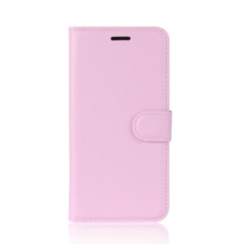 Чехол портмоне подставка для Nokia 8 с магнитной защелкой и отделениями для карт Розовый