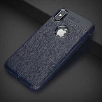 Силиконовый чехол накладка для Iphone X/XS/x10 с текстурой кожи
