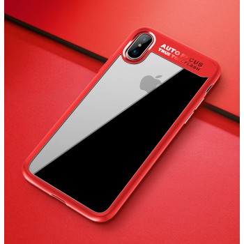 Силиконовый матовый полупрозрачный чехол для Iphone X 10/XS Красный