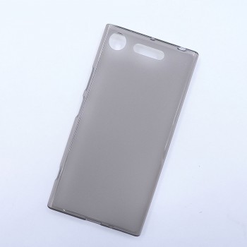 Силиконовый матовый полупрозрачный чехол для Sony Xperia XZ1  Серый