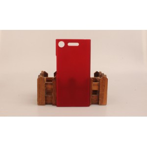 Пластиковый непрозрачный матовый чехол для Sony Xperia XZ1 Compact Красный