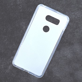 Силиконовый матовый полупрозрачный чехол для LG V30 Белый