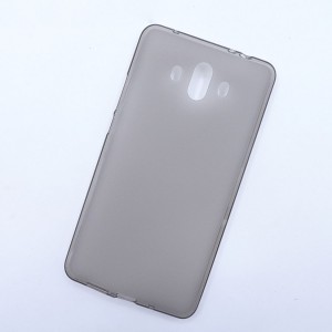 Силиконовый матовый полупрозрачный чехол для Huawei Mate 10 Серый