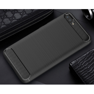 Силиконовый матовый непрозрачный чехол с нескользящими гранями и текстурным покрытием Металлик для Asus ZenFone 4 Max  Черный