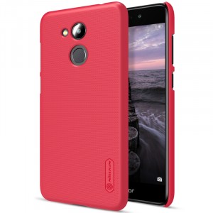 Пластиковый непрозрачный матовый нескользящий премиум чехол с повышенной шероховатостью для Huawei Honor 6C Pro  Красный