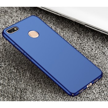 Пластиковый непрозрачный чехол с допзащитой торцов для Huawei Nova Lite (2017) Синий