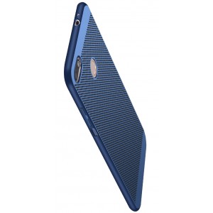 Пластиковый непрозрачный матовый чехол с текстурным покрытием Точки для Huawei Nova Lite (2017)  Синий