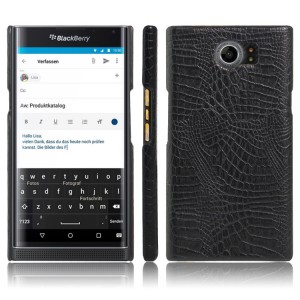 Чехол задняя накладка для Blackberry Priv с текстурой кожи