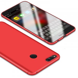 Силиконовый матовый непрозрачный чехол для Huawei Honor 7X Красный