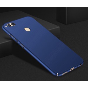Пластиковый непрозрачный матовый металлик чехол с улучшенной защитой элементов корпуса для Huawei Honor 7X Синий