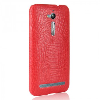 Чехол задняя накладка для ASUS ZenFone Go ZB500KG/ZB500KL с текстурой кожи Красный