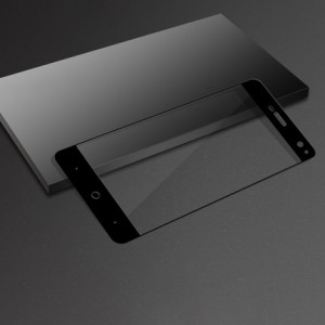 Полноэкранное ультратонкое износоустойчивое сколостойкое олеофобное защитное стекло пленка для ZTE Blade V8C Черный